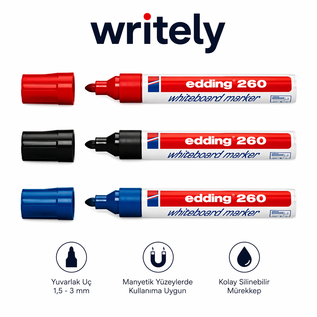 Writely | 3'lü Tahta Kalemi