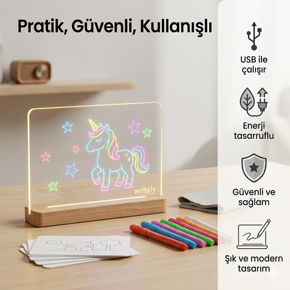 Writely LED Işıklı Yazı ve Çizim Panosu