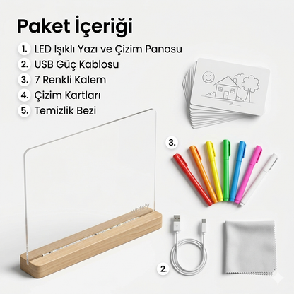 Writely LED Işıklı Yazı ve Çizim Panosu
